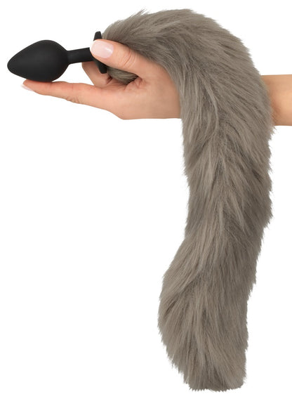 You2Toys Fluffy Tail Analplug mit langem grauem Schweif
