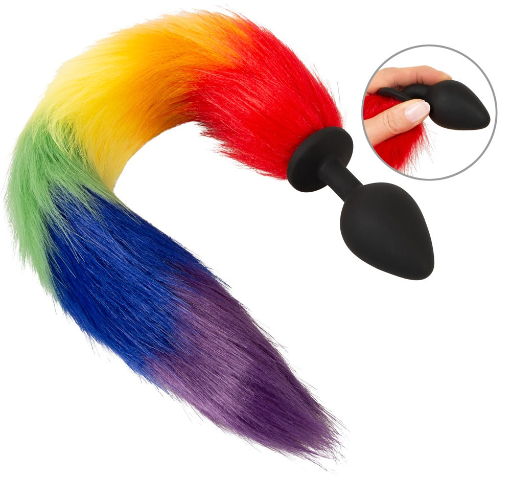 You2Toys Fluffy Tail Analplug mit Regenbogen-Schweif