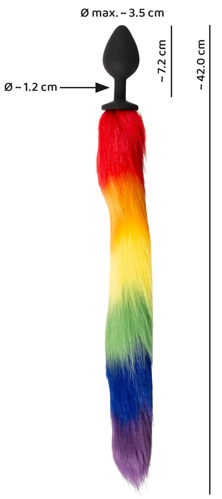 You2Toys Fluffy Tail Analplug mit Regenbogen-Schweif