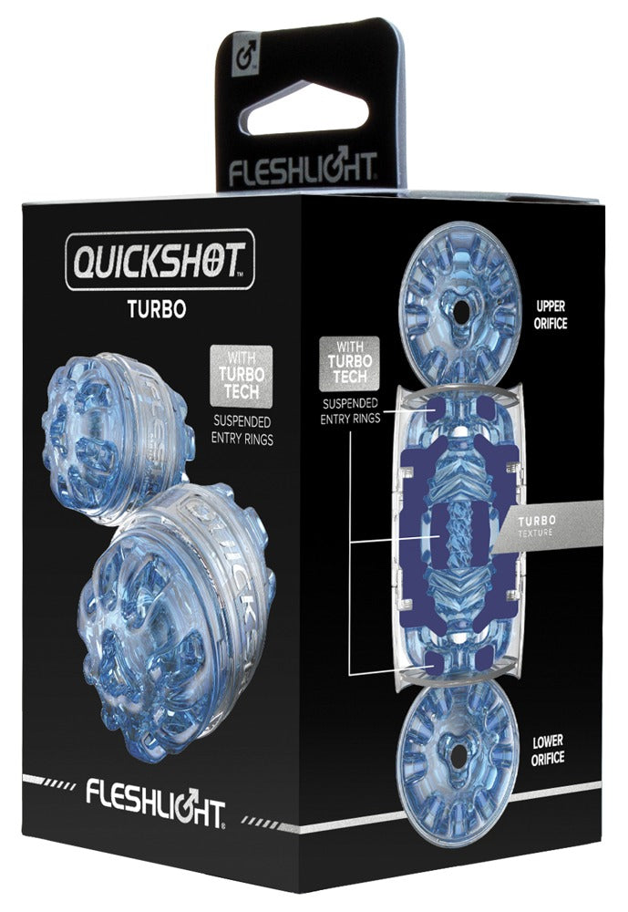 Fleshlight Quickshot Turbo Blue Ice offener Blowjob-Masturbator