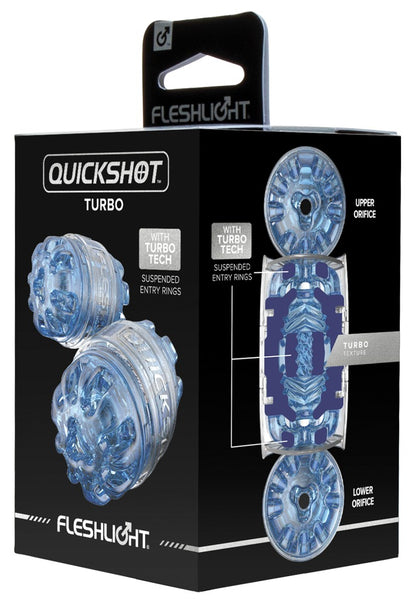 Fleshlight Quickshot Turbo Blue Ice offener Blowjob-Masturbator