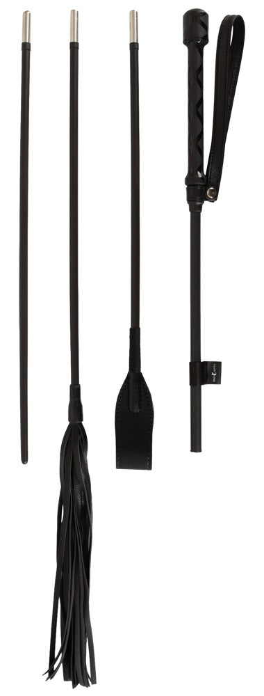 Bad Kitty Crop-Set 4-teilig mit Rohrstock, Gerte und Flogger
