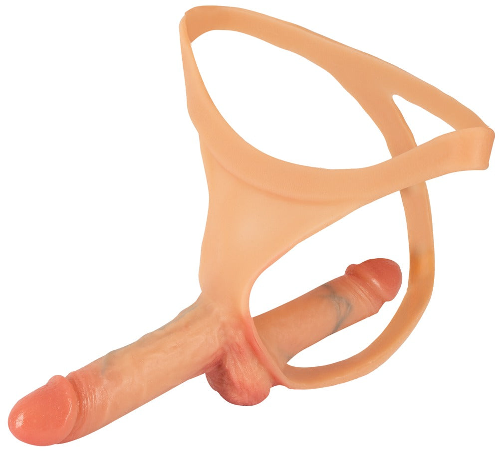 You2Toys Double Penis Thong mit Außen- und Innendildo aus Liquid Silicone