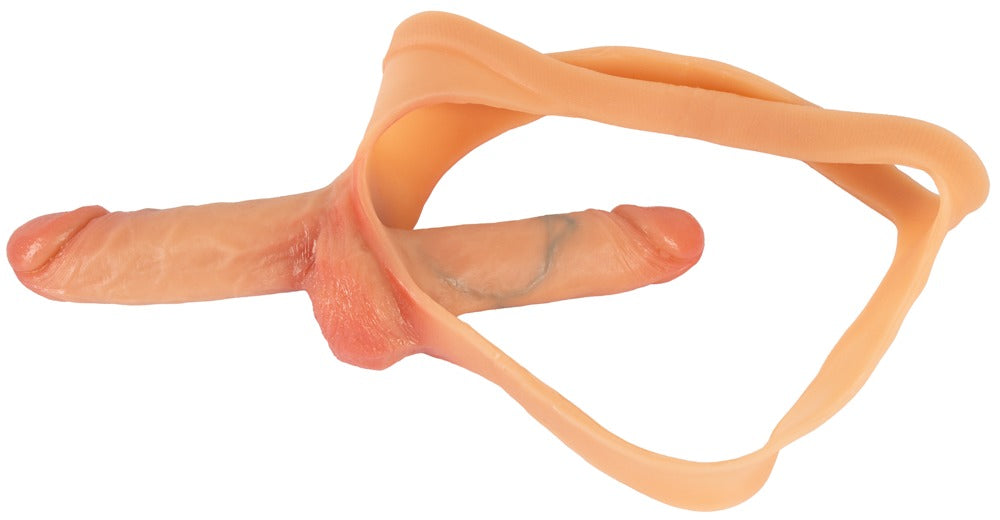 You2Toys Double Penis Thong mit Außen- und Innendildo aus Liquid Silicone