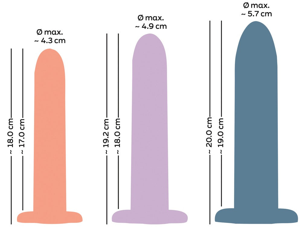 You2Toys Three in a Row Dildo-Set 3-teilig, massiv