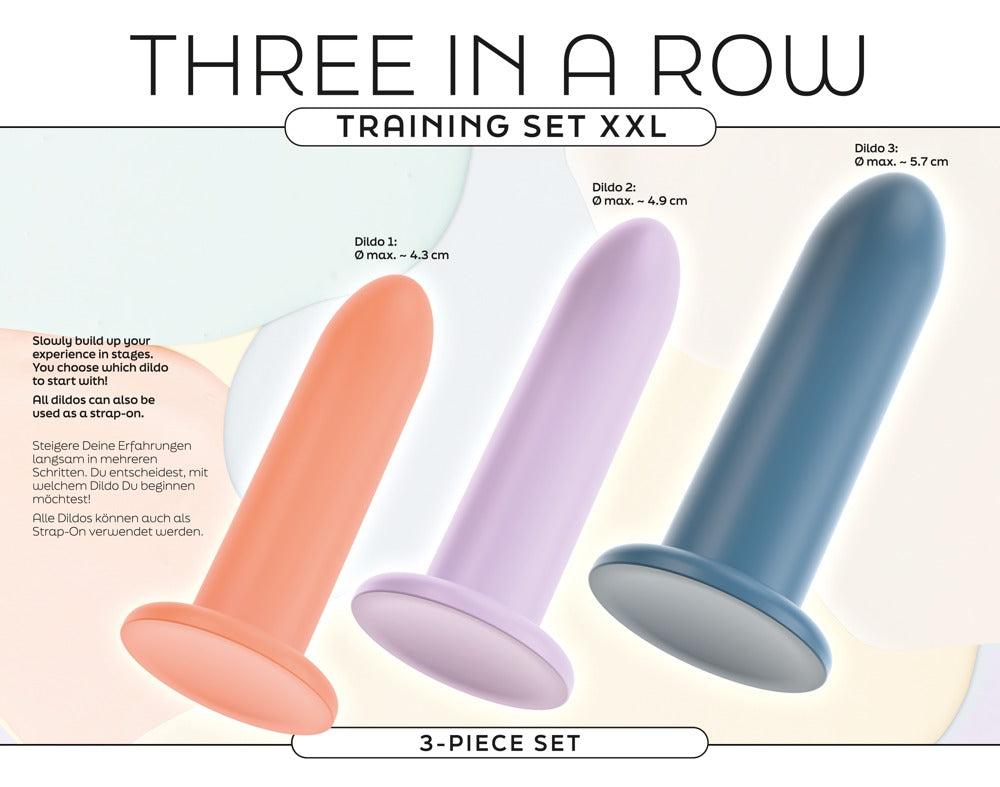 You2Toys Three in a Row Dildo-Set 3-teilig, massiv