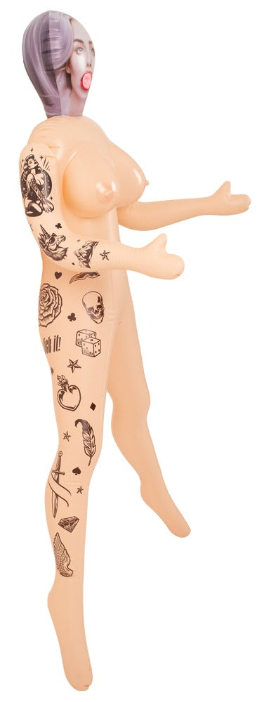 You2Toys NaughtyDollz aufblasbare Liebespuppe mit Tattoo-Motiven