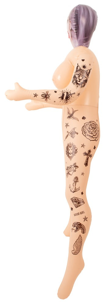 You2Toys NaughtyDollz aufblasbare Liebespuppe mit Tattoo-Motiven