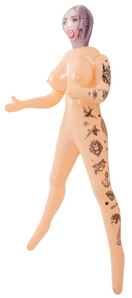 You2Toys NaughtyDollz aufblasbare Liebespuppe mit Tattoo-Motiven