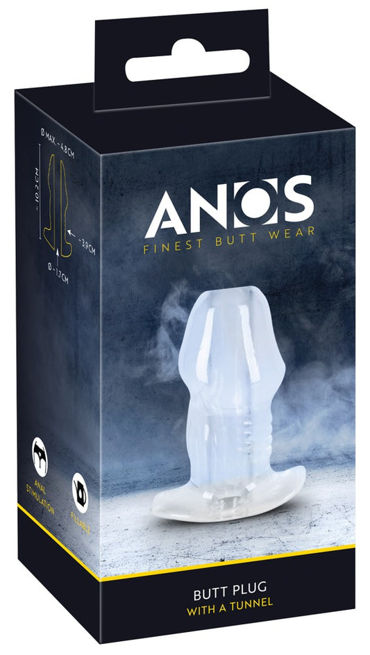 ANOS Butt Plug W Tunnel Transparent
