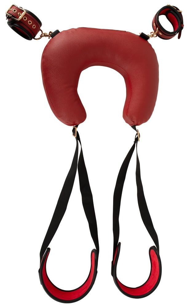 Bad Kitty Thigh-Restraint mit Nackenrolle und Schenkelgurten