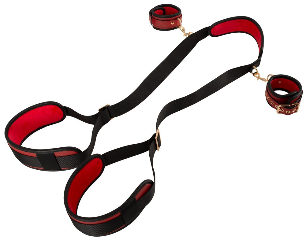 Bad Kitty Thigh-Restraint-Set mit Nackengurt und abnehmbaren Handfesseln