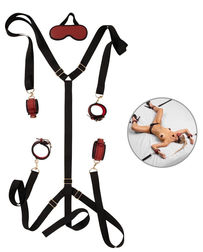 Bad Kitty Under-Bed-Restraint 6-teilig mit Augenmaske