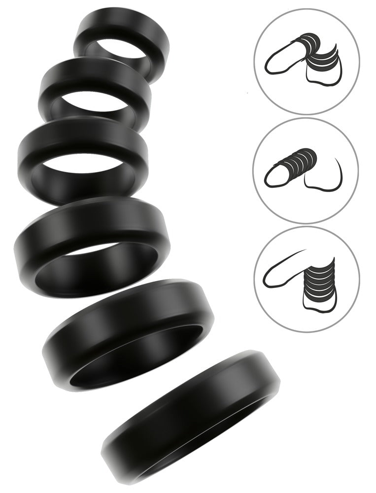 You2Toys Cock & Ball Stretching Kit 6-teilig aus Silikon