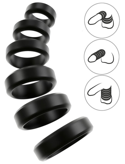 You2Toys Cock & Ball Stretching Kit 6-teilig aus Silikon