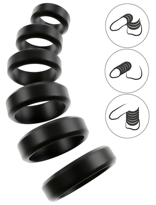 You2Toys Cock & Ball Stretching Kit 6-teilig aus Silikon