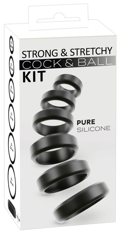 You2Toys Cock & Ball Stretching Kit 6-teilig aus Silikon