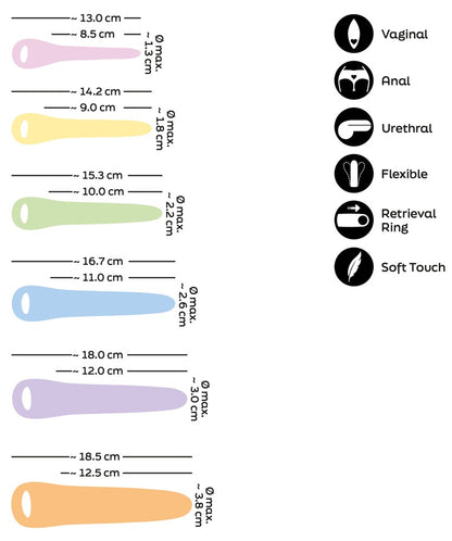 You2Toys Six in a Row 2.0 Dildo-Set 6-teilig, slim & soft