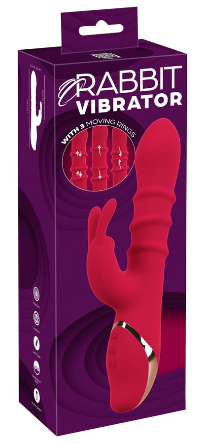 You2Toys Rabbit Vibrator mit 3 Moving Rings und Klitorisarm