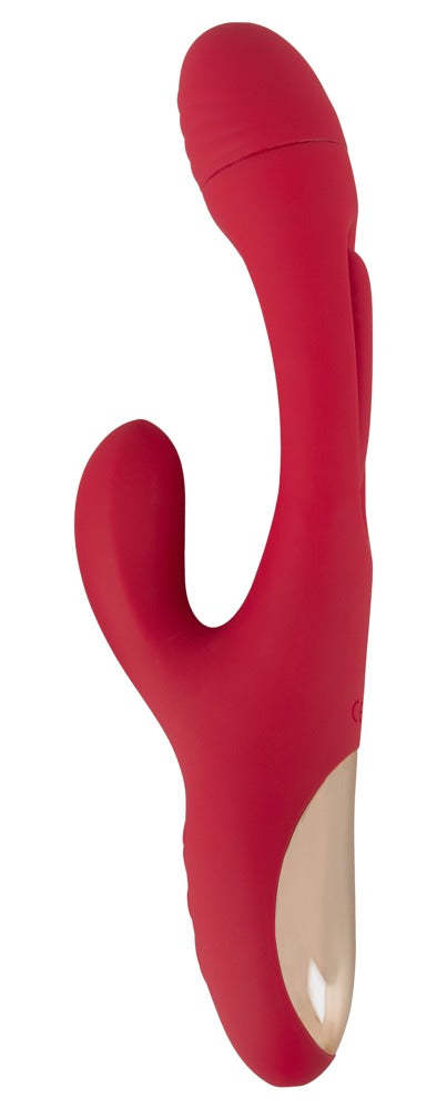 Sweet Smile Rabbit Vibrator with G-Spot Stimulation und Flicking-Tongue, rot