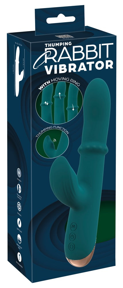 You2Toys Thumping Rabbit Vibrator mit Moving Ring, grün