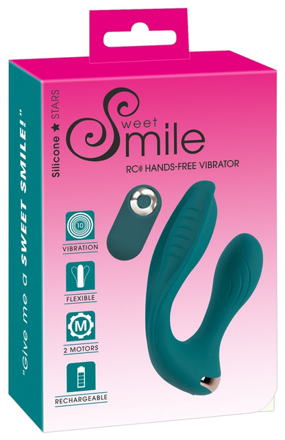 Sweet Smile RC Hands-Free Vibe für synchrone Dual-Stimulation, türkis