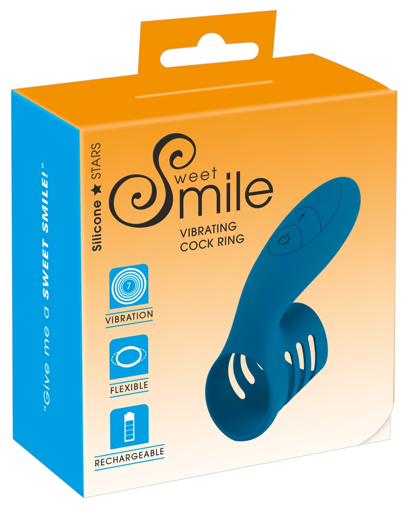 Sweet Smile Vibrating Cock Ring extrabreit, hochelastisch