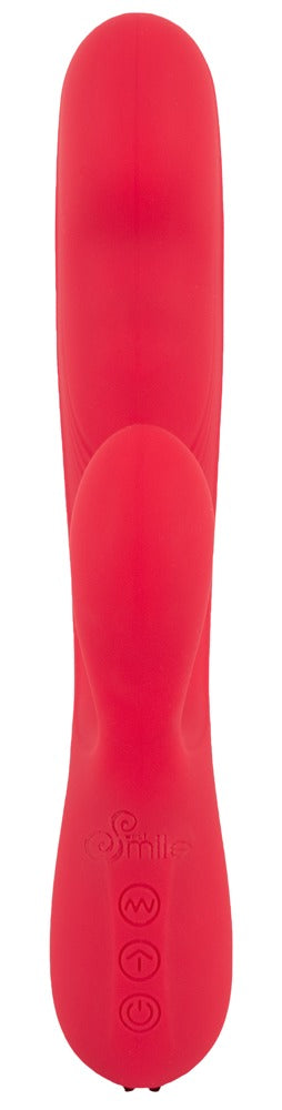 Sweet Smile Thumping Rabbit Vibrator mit pochendem Schaft, rot