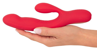 Sweet Smile Thumping Rabbit Vibrator mit pochendem Schaft, rot