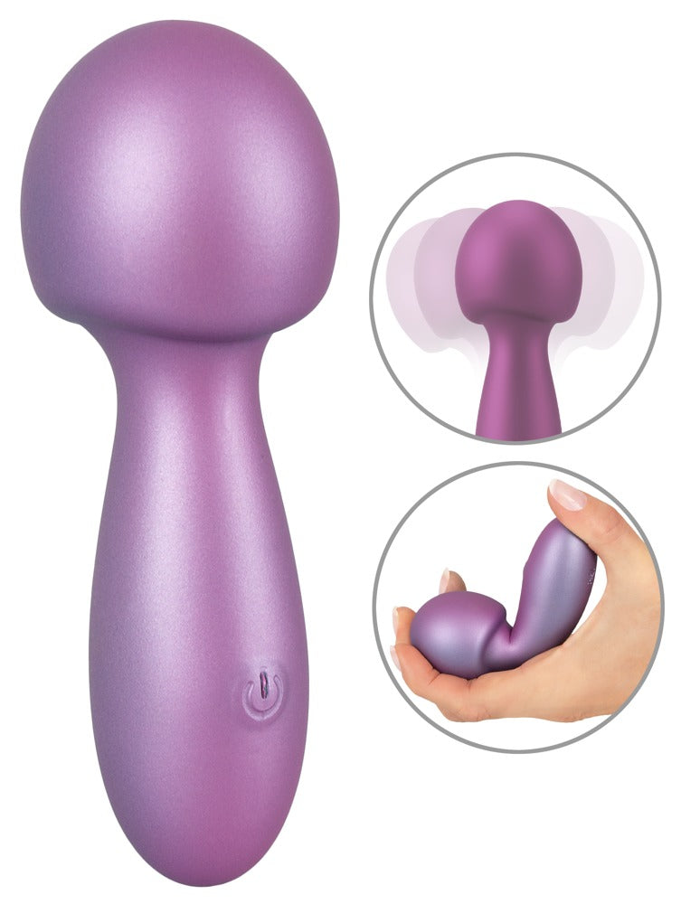 Sweet Smile Flexible Mini Wand kleiner Massagestab, Metallic rosa