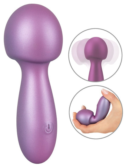 Sweet Smile Flexible Mini Wand kleiner Massagestab, Metallic rosa
