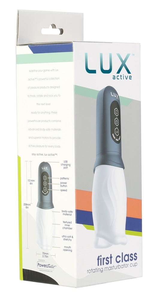 LUX active First Class Masturbator mit Rotation, 20,3 cm