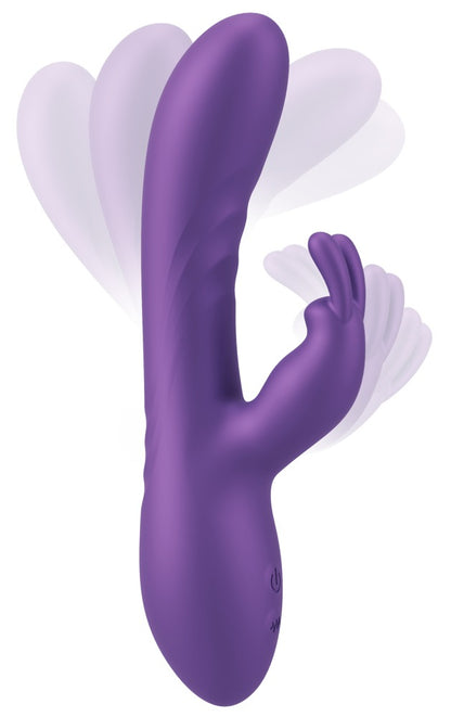 Sweet Smile Flexible Rabbit Vibrator handlich, Metallic lila
