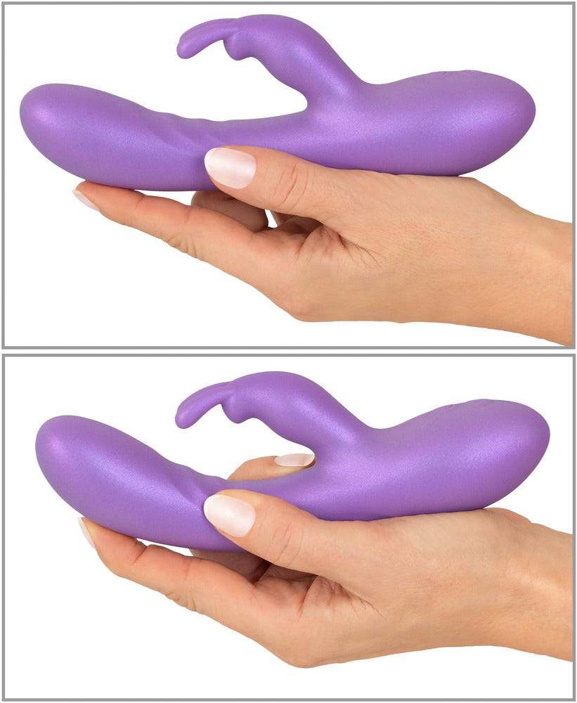 Sweet Smile Flexible Rabbit Vibrator handlich, Metallic lila