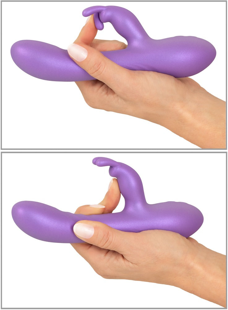 Sweet Smile Flexible Rabbit Vibrator handlich, Metallic lila