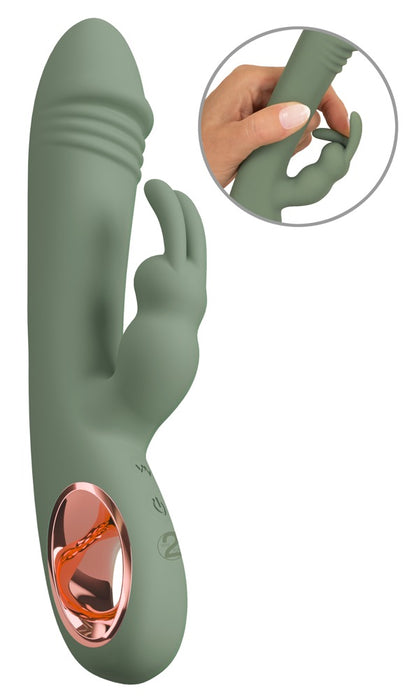 You2Toys Slim Rabbit Dual-Vibrator schlank, oliv