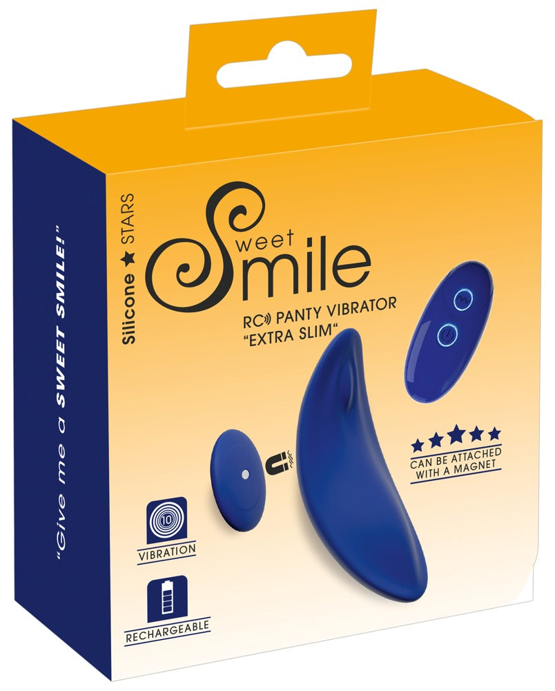 Sweet Smile RC Panty Vibrator Extra Slim mit Magnet, blau