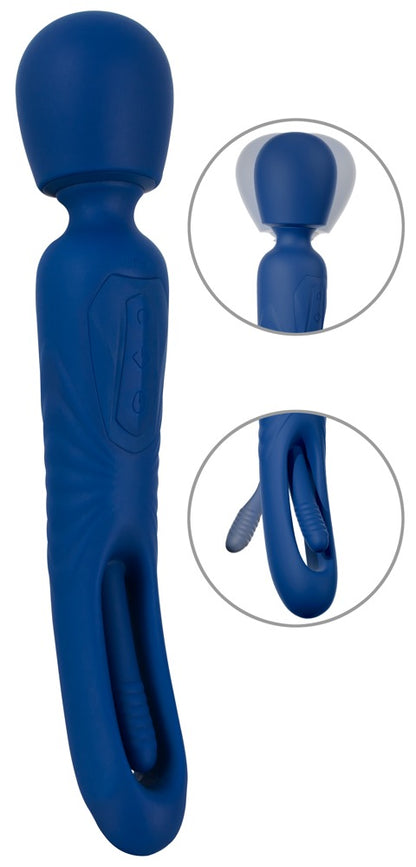 Sweet Smile 2in1 Wand with Flicking Tongue beidseitig, blau