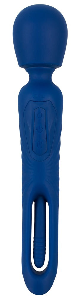 Sweet Smile 2in1 Wand with Flicking Tongue beidseitig, blau