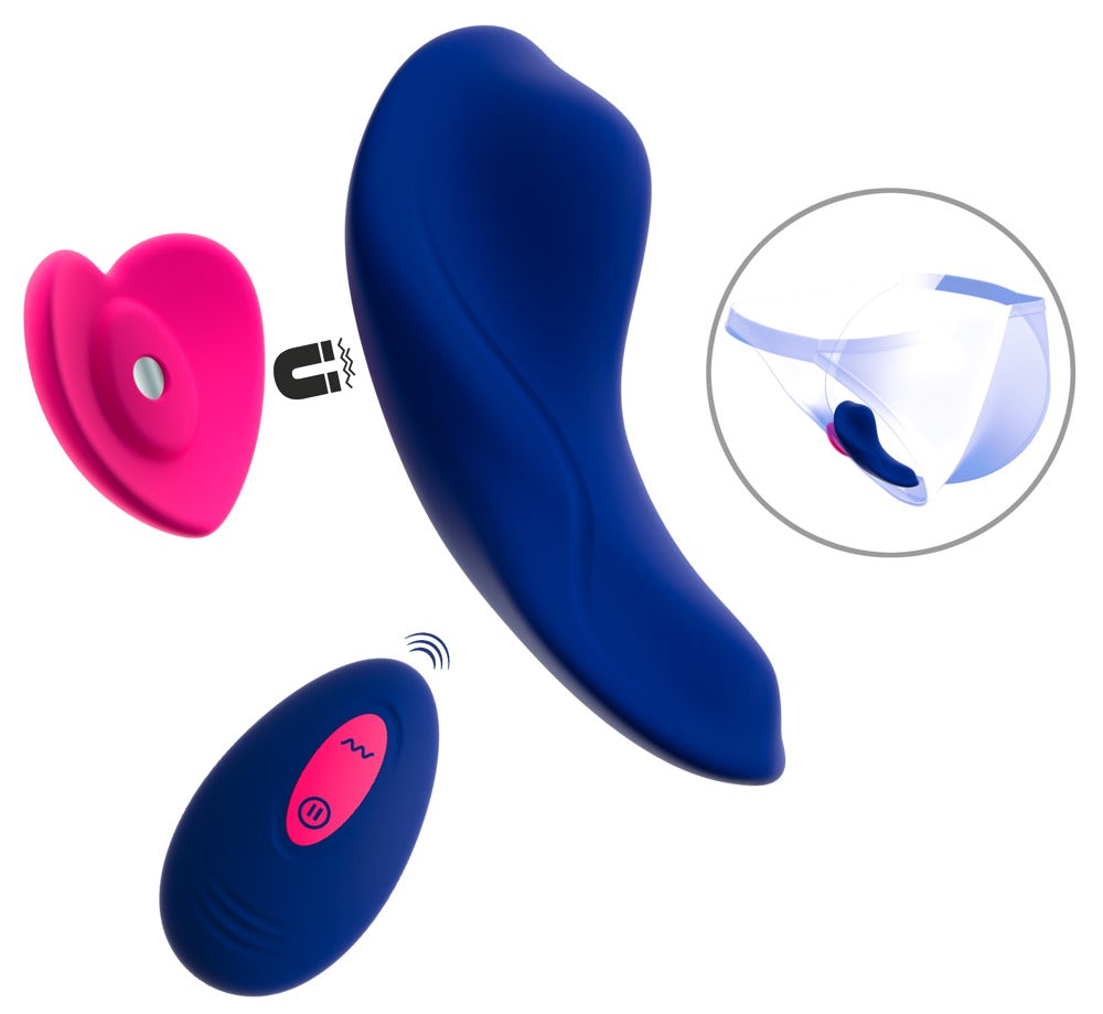 Sweet Smile RC Panty Vibrator Heart mit Herz-Magnet, blau