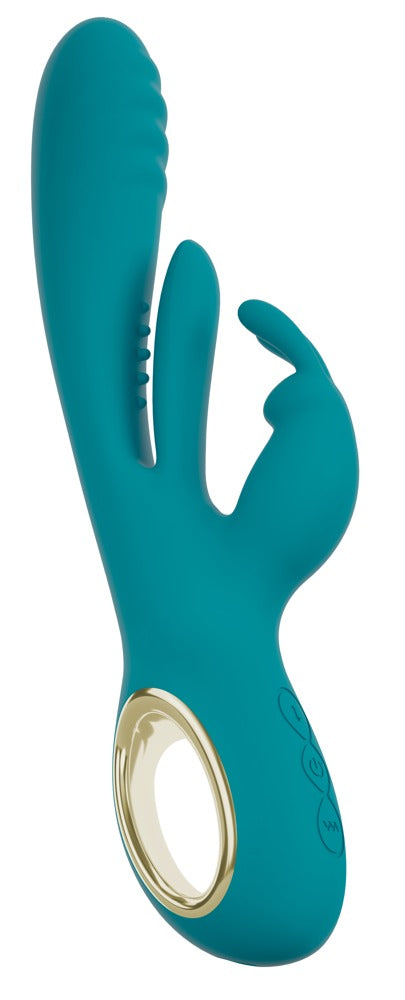 Sweet Smile Rabbit Vibrator with Thrust Function and G-Spot Stimulation, türkis