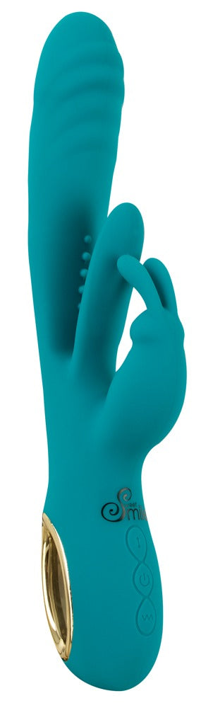 Sweet Smile Rabbit Vibrator with Thrust Function and G-Spot Stimulation, türkis