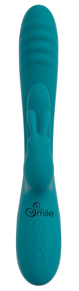 Sweet Smile Rabbit Vibrator with Thrust Function and G-Spot Stimulation, türkis