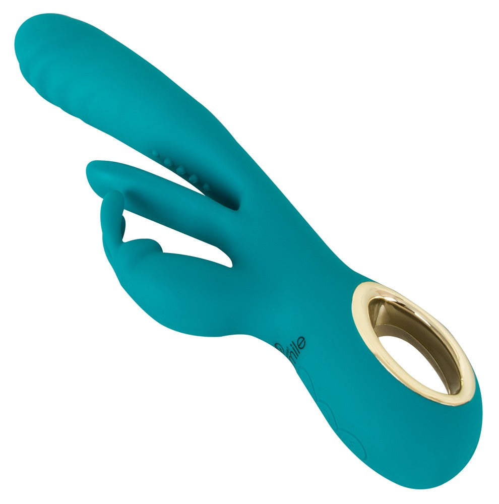 Sweet Smile Rabbit Vibrator with Thrust Function and G-Spot Stimulation, türkis