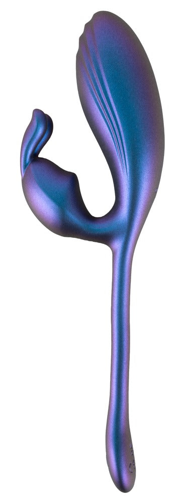 Sweet Smile Metallic Flexible Double Bullet Dual-Vibrator, blau
