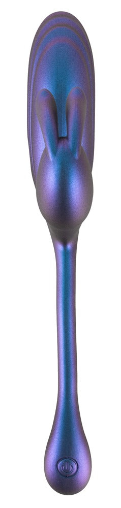 Sweet Smile Metallic Flexible Double Bullet Dual-Vibrator, blau