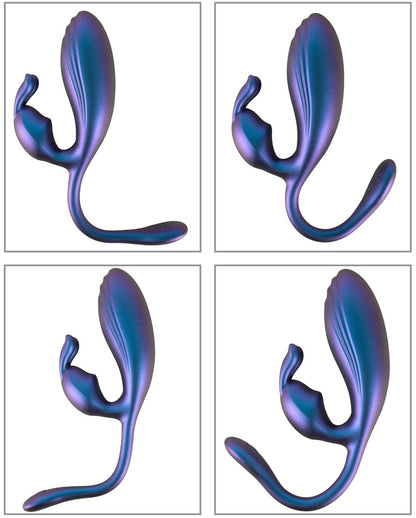 Sweet Smile Metallic Flexible Double Bullet Dual-Vibrator, blau