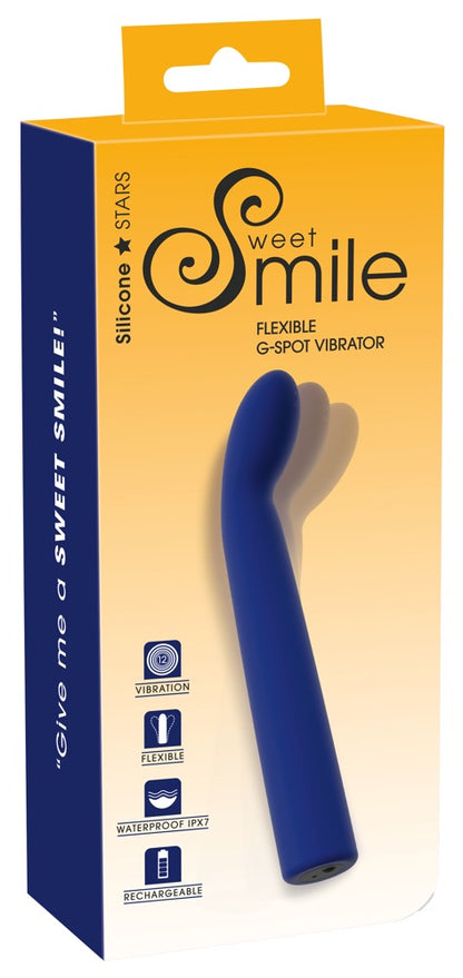 Sweet Smile Flexible G-Spot Vibrator biegsam mit Vibro-Kopf, blau