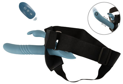 You2Toys Your Strap-On Set mit Rabbit-Stoßvibrator, blau