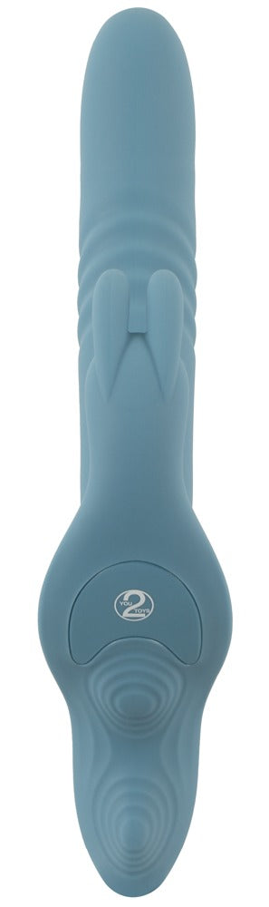 You2Toys Your Strap-On Set mit Rabbit-Stoßvibrator, blau
